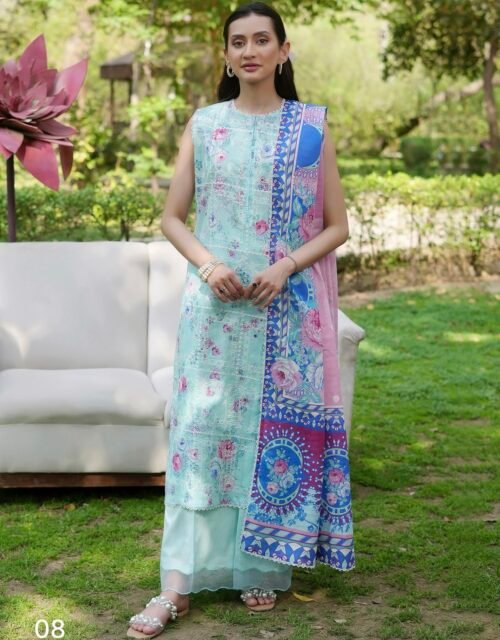 TWINKLING By BINAAS – Embroidered 3 Piece Unstitched EDIT’25 – A08