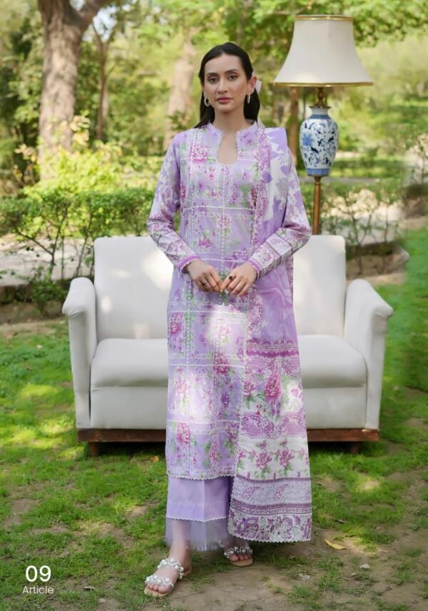 TWINKLING By BINAAS – Embroidered 3 Piece Unstitched EDIT’25 – A09