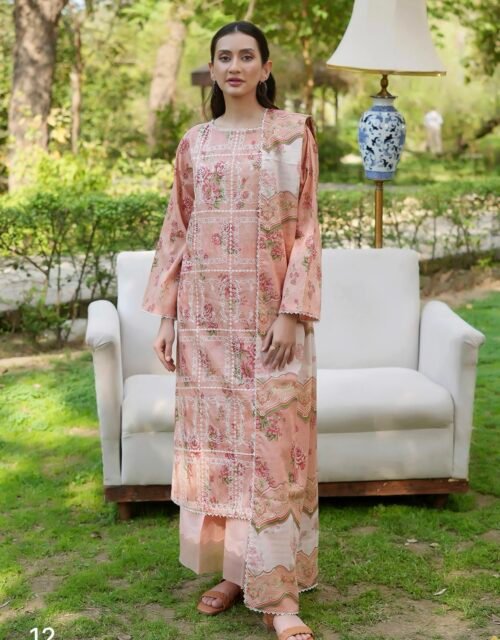 TWINKLING By BINAAS – Embroidered 3 Piece Unstitched EDIT’25 – A12