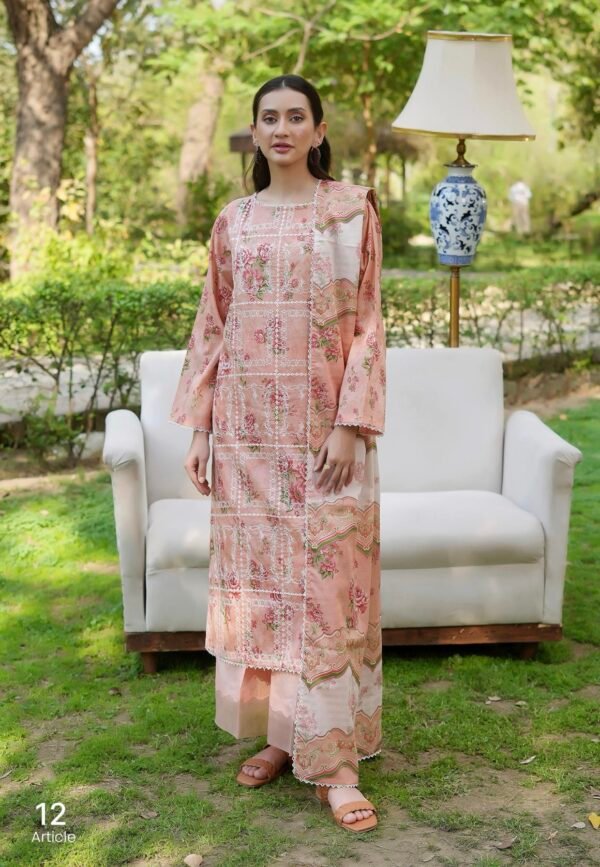 TWINKLING By BINAAS – Embroidered 3 Piece Unstitched EDIT’25 – A12