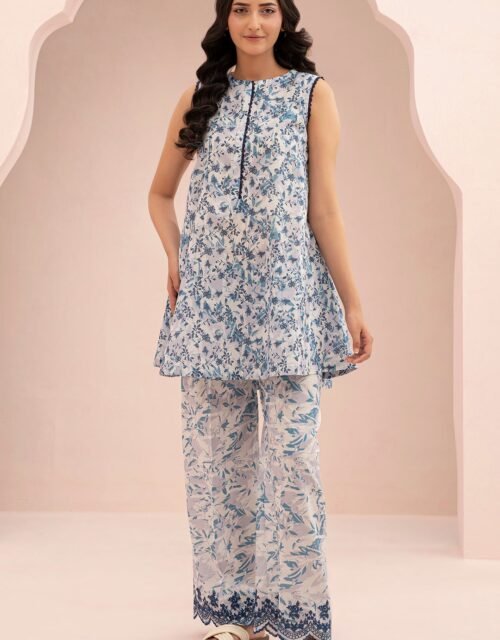Zellbury Unstitched 2 Piece Embroidered Shirt Shalwar Lawn Collection'2025 - D19 (WUS25E20416)