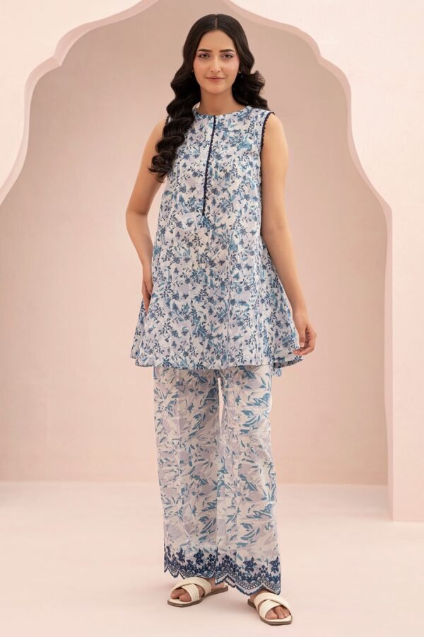 Zellbury Unstitched 2 Piece Embroidered Shirt Shalwar Lawn Collection'2025 - D19 (WUS25E20416)
