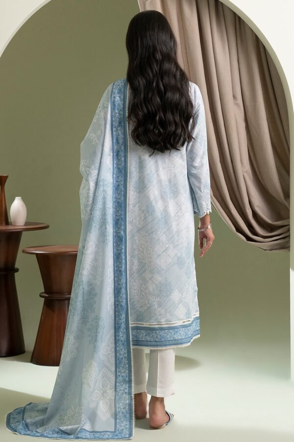 Zellbury Unstitched 2 Piece Embroidered Shirt Dupatta Lawn Collection'2025 - D22 (WUS25E20422) - Image 2