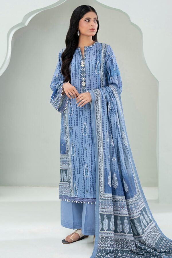 Zellbury Unstitched 3 Piece Embroidered Lawn Collection'2025 - D43 (WUS25E30456)
