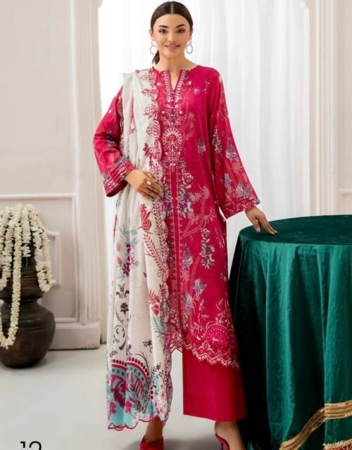 PREMIUM MAHAJAL by Gull Jee - Embroidered 3 Piece Unstitched Luxury Edition - A12