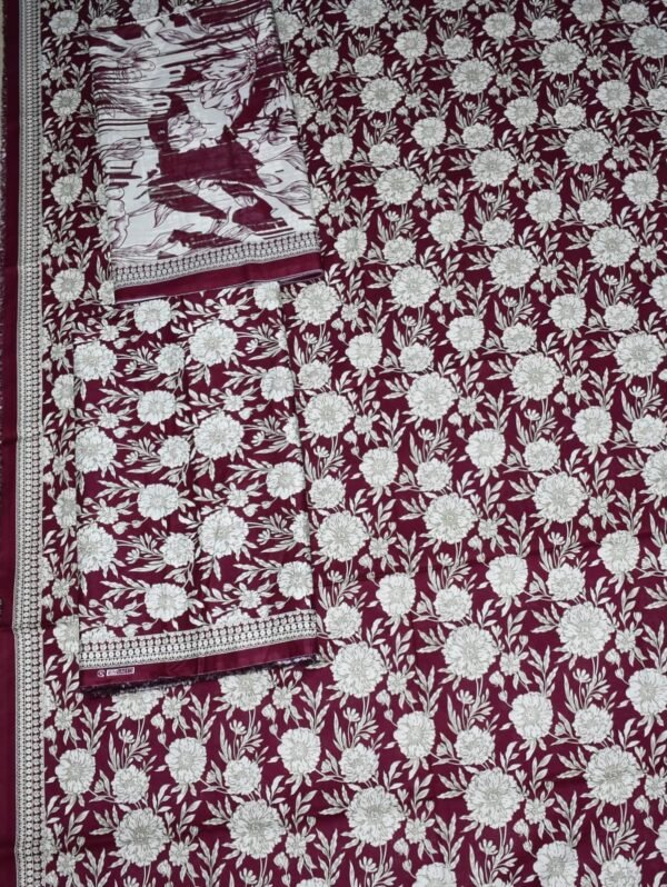 Bin Saeed Unstitched Digital Printed Mid-Summer Cambric Collection - D25