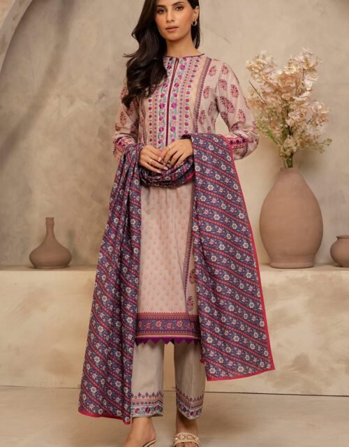 Zellbury Unstitched 3 Piece Embroidered Lawn Collection'2025 - D47 (WUS25E30064)