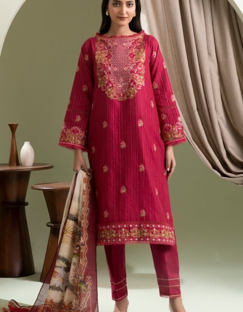 Zellbury Unstitched 3 Piece Embroidered Lawn Collection'2025 - D48 (WUS25E30346)
