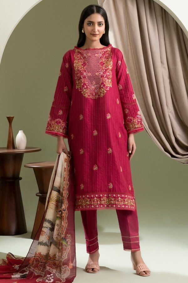 Zellbury Unstitched 3 Piece Embroidered Lawn Collection'2025 - D48 (WUS25E30346)