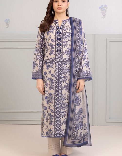 Zellbury Unstitched 3 Piece Printed Lawn Collection'2025 - D122 (WUS25X30516)
