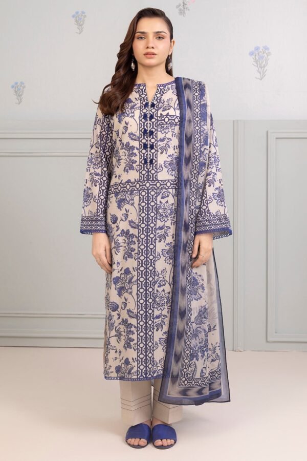 Zellbury Unstitched 3 Piece Printed Lawn Collection'2025 - D122 (WUS25X30516)