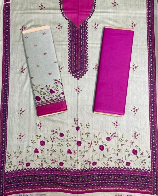 Al Karam Kasturi Printed Unstitched 3 Piece Lawn Collection 2025 - D23