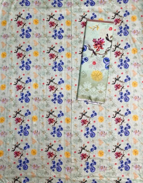 Al Karam Kasturi Printed Unstitched 3 Piece Lawn Collection 2025 - D22