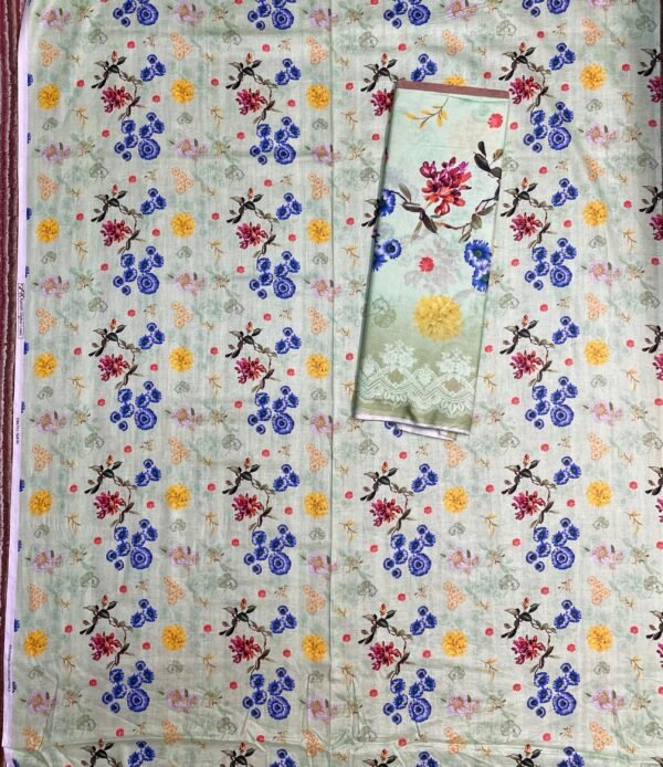 Al Karam Kasturi Printed Unstitched 3 Piece Lawn Collection 2025 - D22