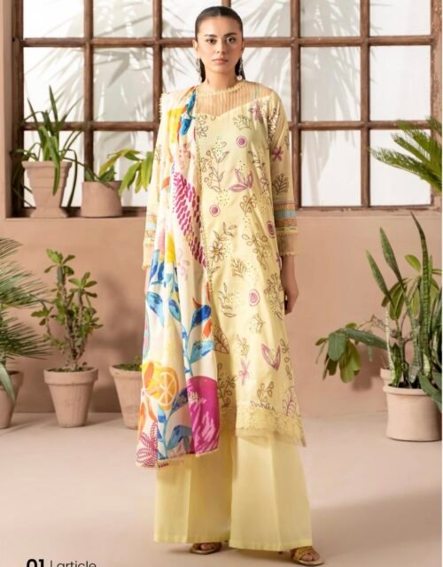 PREMIUM MAHAJAL by Gull Jee - Embroidered 3 Piece Unstitched EDIT'25 - A01