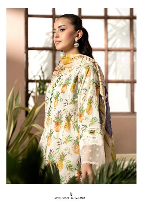 PREMIUM MAHAJAL by Gull Jee - Embroidered 3 Piece Unstitched EDIT'25 - A02 - Image 3