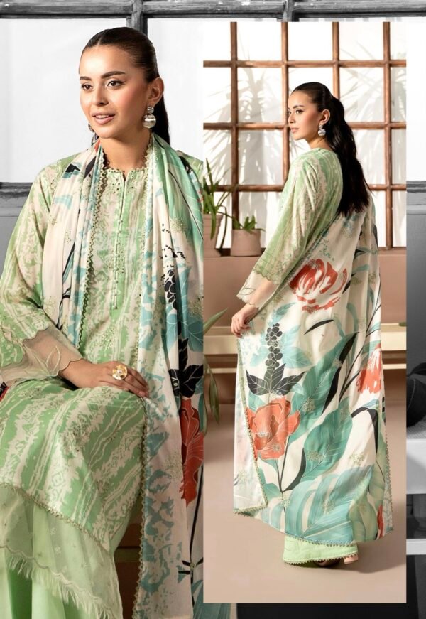PREMIUM MAHAJAL by Gull Jee - Embroidered 3 Piece Unstitched EDIT'25 - A03 - Image 2
