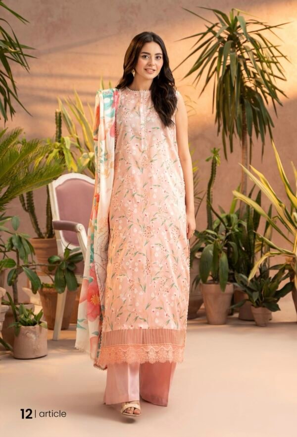 PREMIUM MAHAJAL by Gull Jee - Embroidered 3 Piece Unstitched EDIT'25 - A12