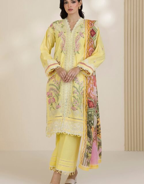 Zellbury Unstitched 3 Piece Embroidered Lawn Collection'2025 - D53 (WUS25E30534)