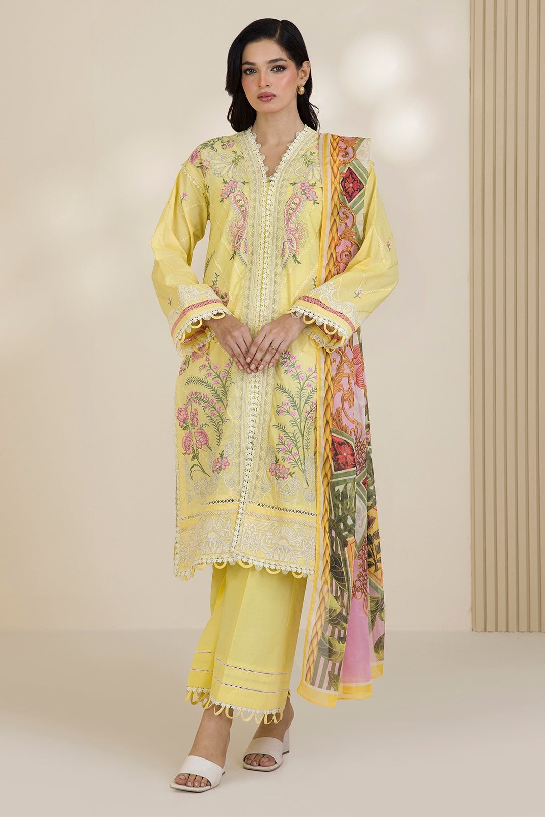 Zellbury Unstitched 3 Piece Embroidered Lawn Collection'2025 - D53 (WUS25E30534)