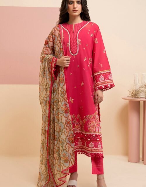 Zellbury Unstitched 3 Piece Embroidered Lawn Collection'2025 - D55 (WUS25E30218)