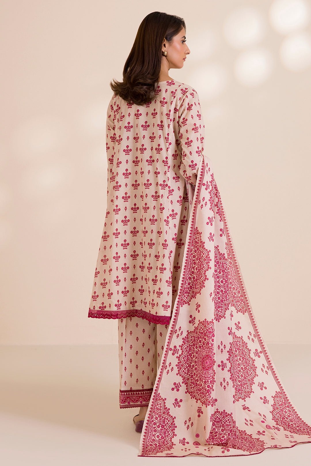 Zellbury Unstitched 3 Piece Printed Cotton Collection  - D124 (WUC25X30039) - Image 2