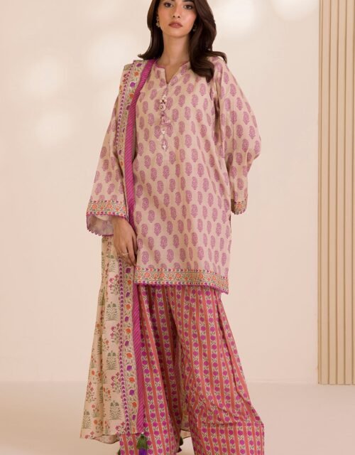 Zellbury Unstitched 3 Piece Printed Cotton Collection  - D125 (WUC25X30038)