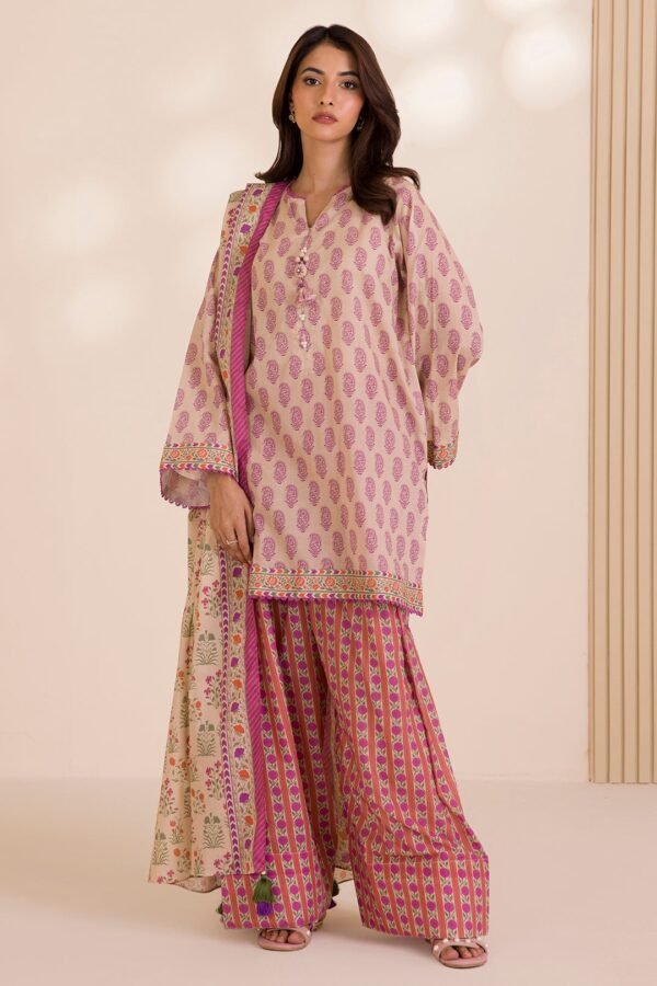 Zellbury Unstitched 3 Piece Printed Cotton Collection  - D125 (WUC25X30038)