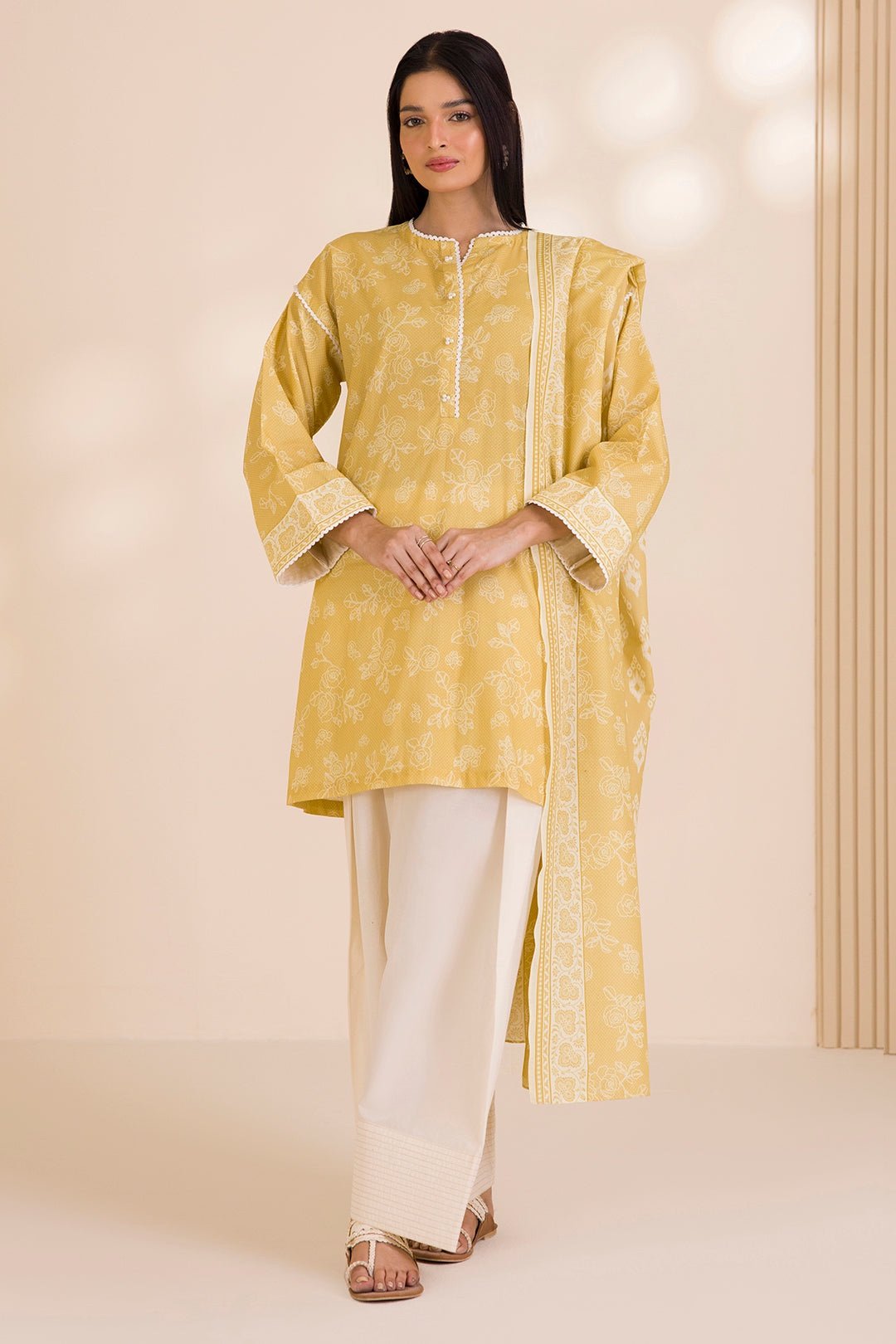 Zellbury Unstitched 2 Piece Printed Cotton Collection'2025 ( SHIRT DUPATTA)- D64 (WUC25X20001)