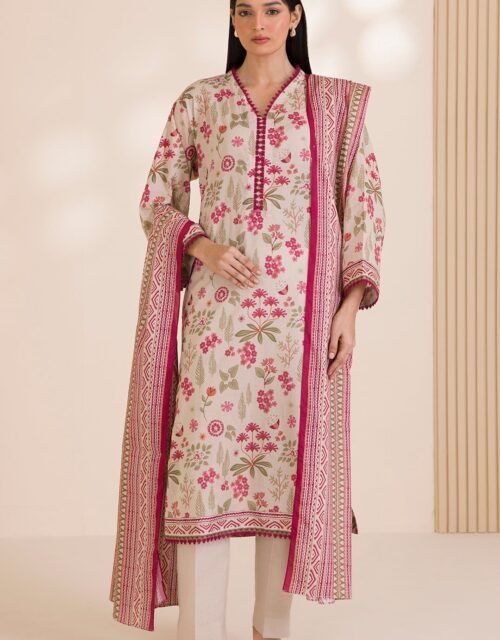 Zellbury Unstitched 2 Piece Printed Cotton Collection'2025 ( SHIRT DUPATTA)- D63 (WUC25X20002)