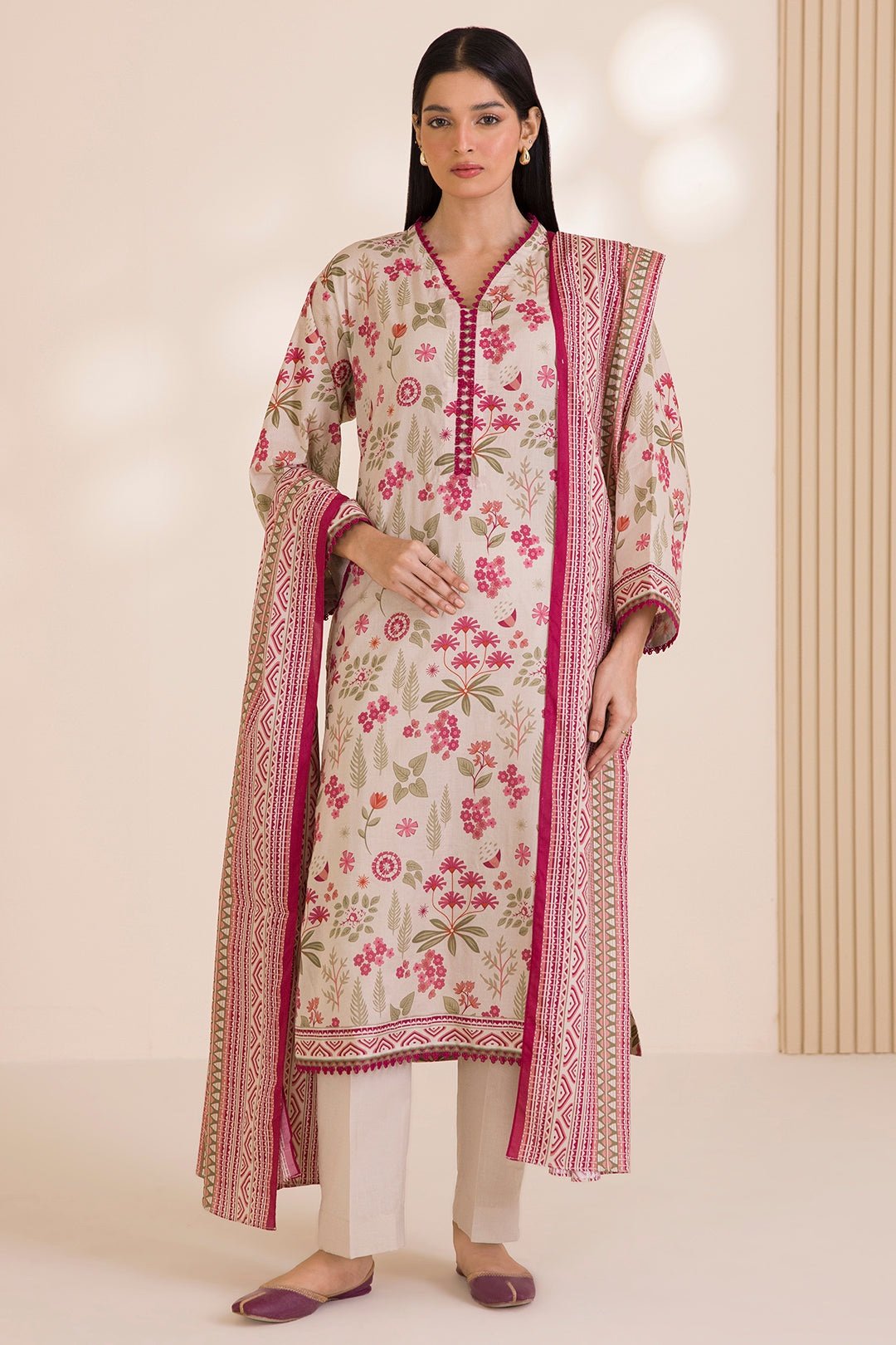 Zellbury Unstitched 2 Piece Printed Cotton Collection'2025 ( SHIRT DUPATTA)- D63 (WUC25X20002)