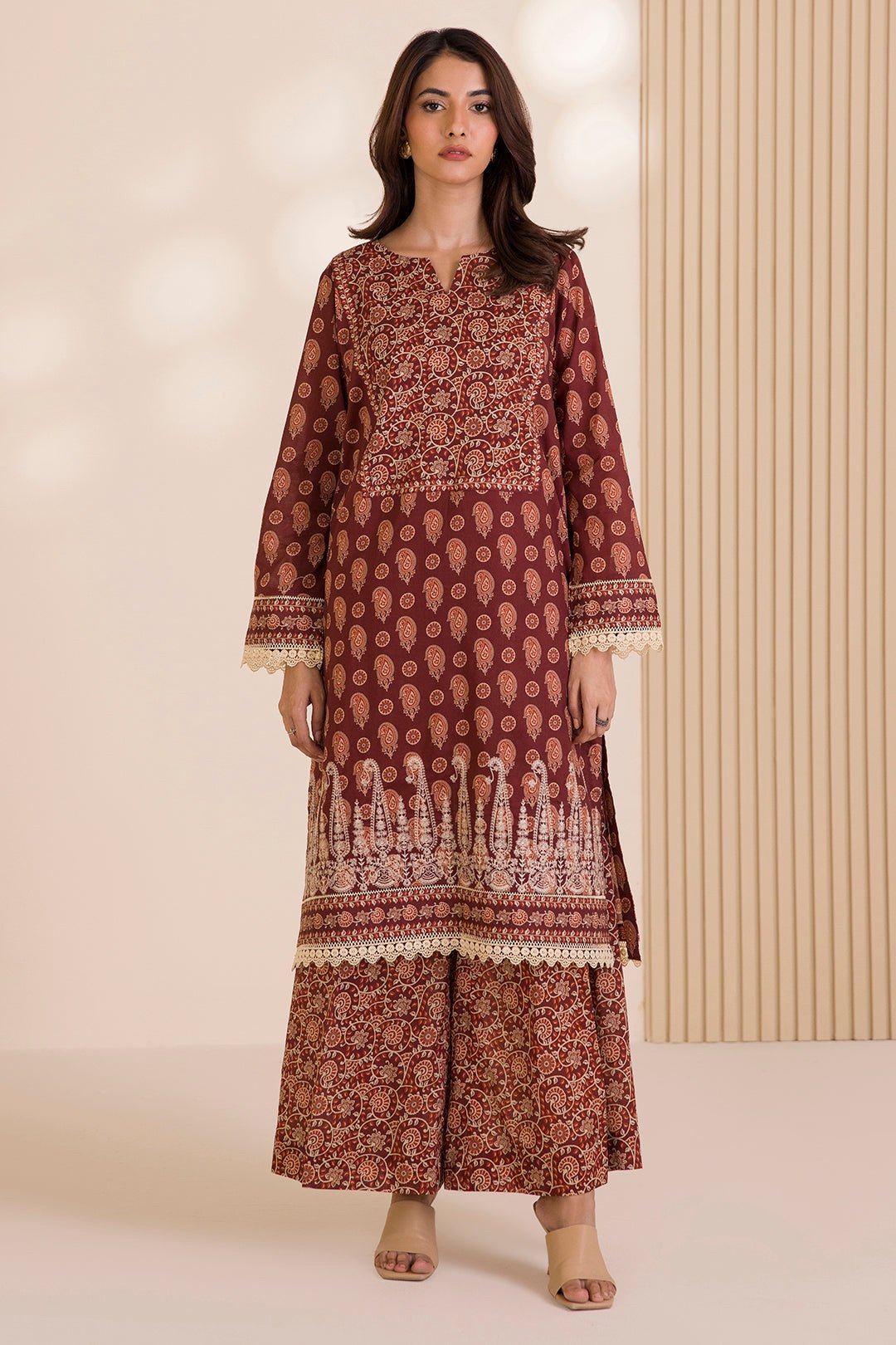 Zellbury Unstitched 2 Piece Embroidered Shirt Shalwar Cotton Collection'2025 - D23 (WUC25E20012)