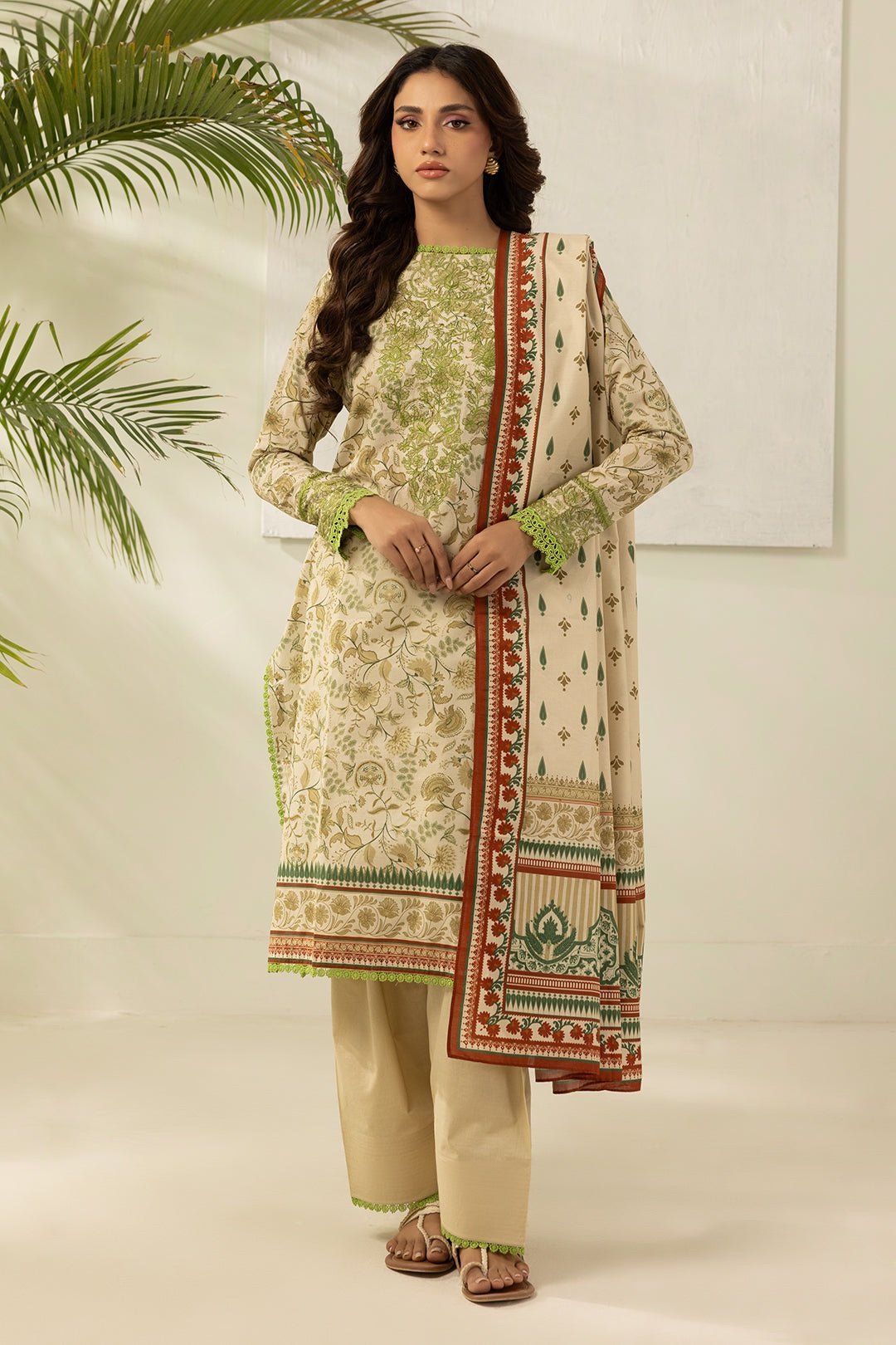 Zellbury Unstitched 2 Piece Embroidered Shirt Dupatta Lawn Collection - D27 (WUS26E20467)