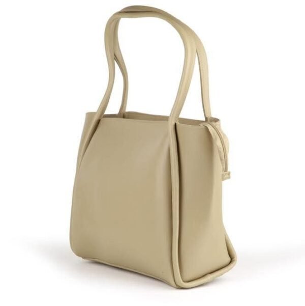 Classic Cream Tote Bag with Matching Pouch - Image 2