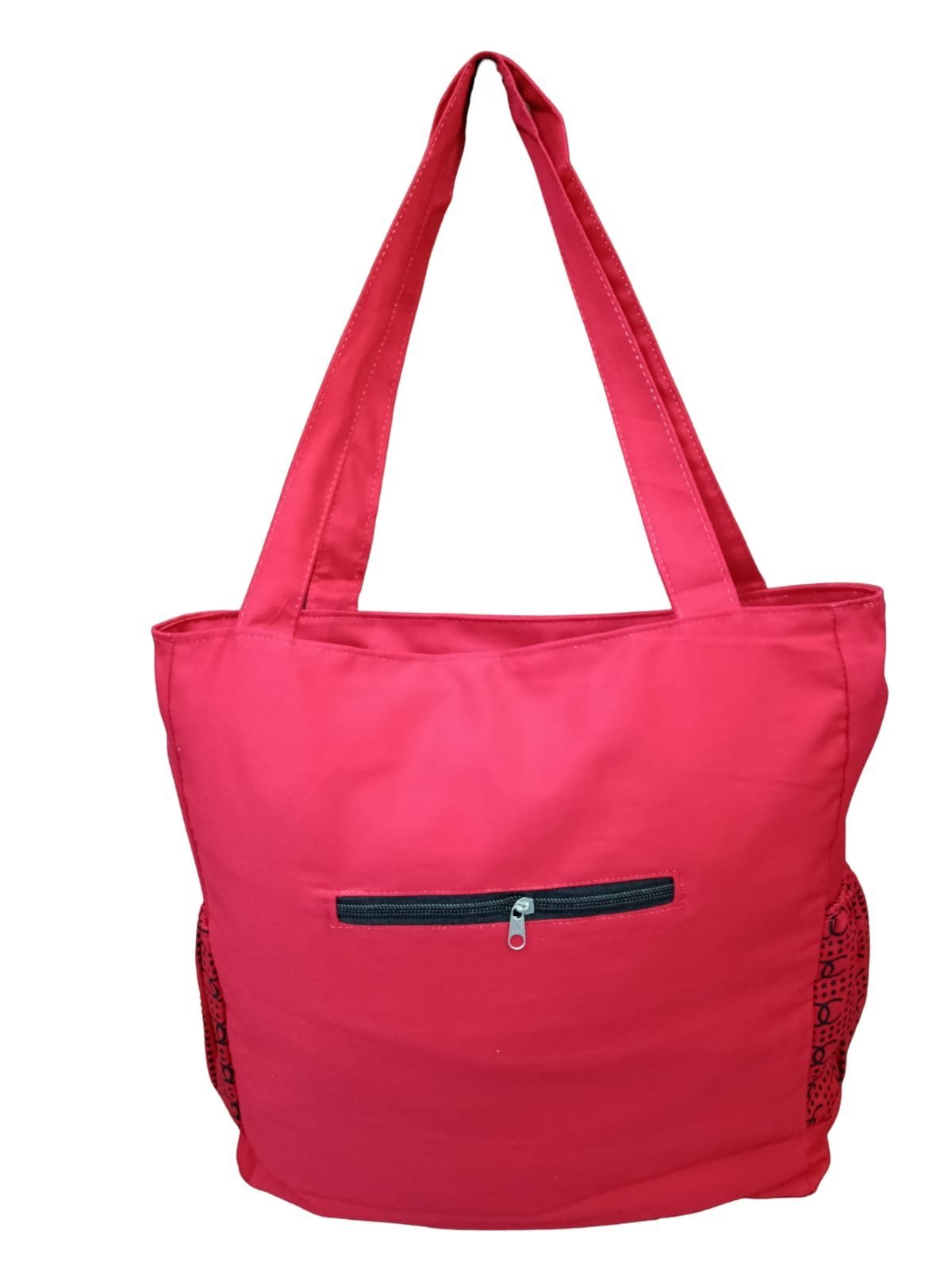 Red Sequin Heart Tote Bag – Multi-Pocket Shoulder Bag - Image 3