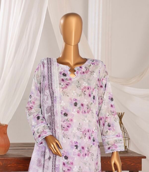 Dhagakari by HZ Textile - Cotton Thread Embroidered Lawn Unstitched 3 Piece Collection - DEC 601 - Image 4