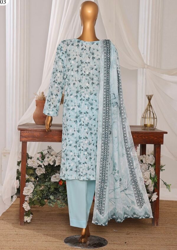 Dhagakari by HZ Textile - Cotton Thread Embroidered Lawn Unstitched 3 Piece Collection - DEC 603 - Image 2