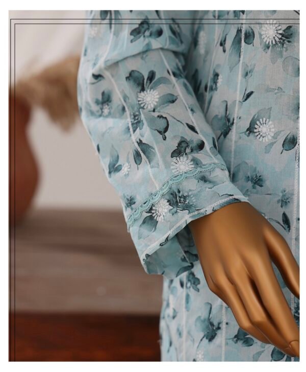 Dhagakari by HZ Textile - Cotton Thread Embroidered Lawn Unstitched 3 Piece Collection - DEC 603 - Image 4