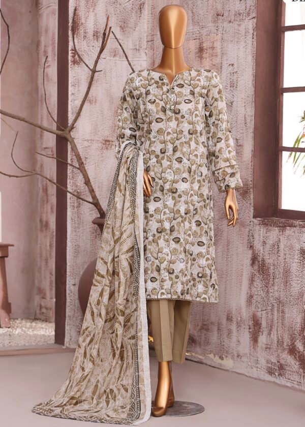 Dhagakari by HZ Textile - Cotton Thread Embroidered Lawn Unstitched 3 Piece Collection - DEC 602