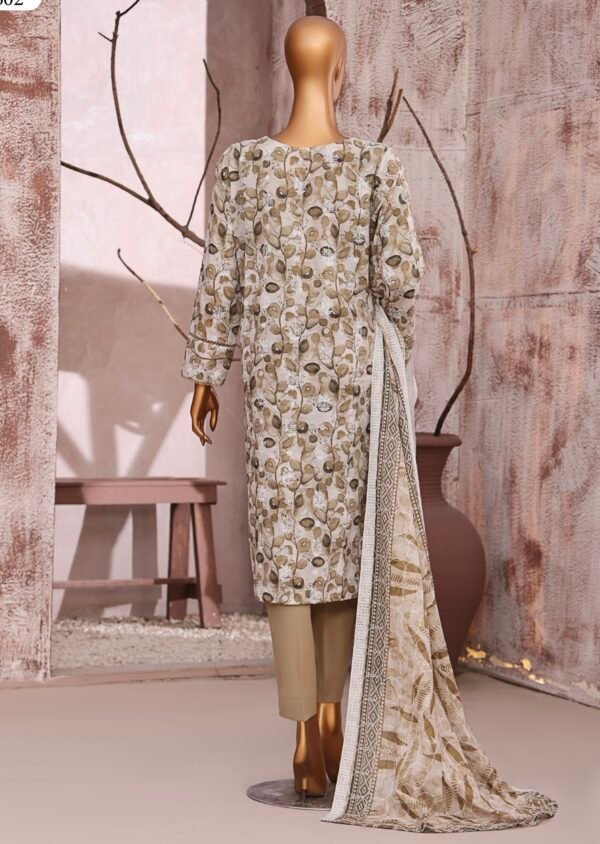 Dhagakari by HZ Textile - Cotton Thread Embroidered Lawn Unstitched 3 Piece Collection - DEC 602 - Image 2