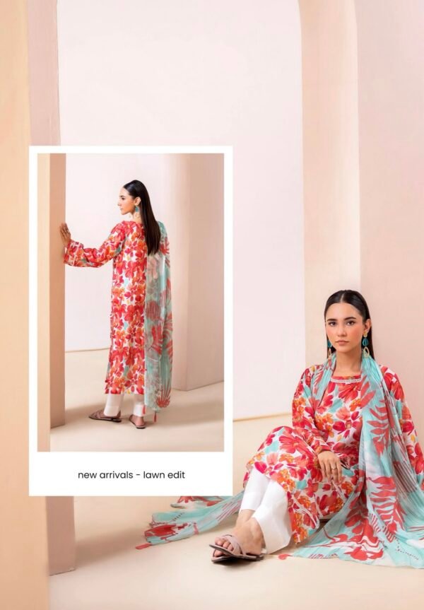 Floreena by Gull Jee - UNSTITCHED 3 PIECE COLLECTION VOL-01 / EDIT'25 - A03 - Image 2