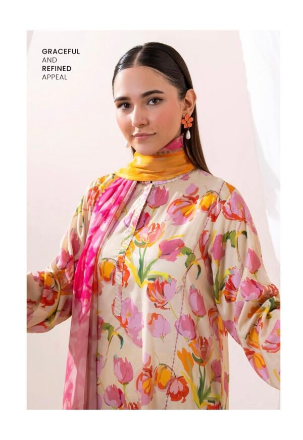Floreena by Gull Jee - UNSTITCHED 3 PIECE COLLECTION VOL-01 / EDIT'25 - A07 - Image 3