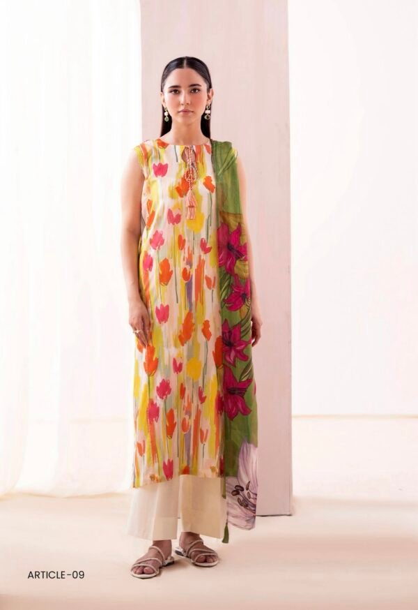 Floreena by Gull Jee - UNSTITCHED 3 PIECE COLLECTION VOL-01 / EDIT'25 - A09