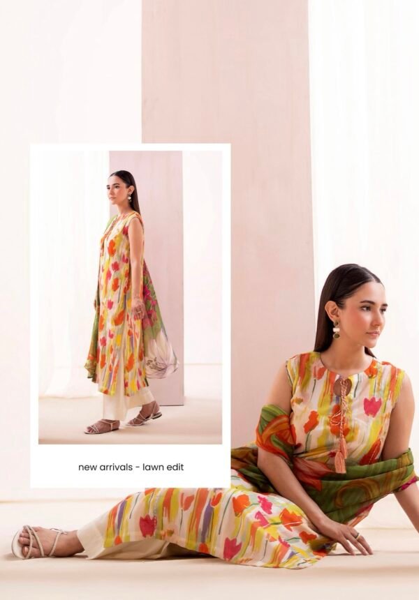Floreena by Gull Jee - UNSTITCHED 3 PIECE COLLECTION VOL-01 / EDIT'25 - A09 - Image 2