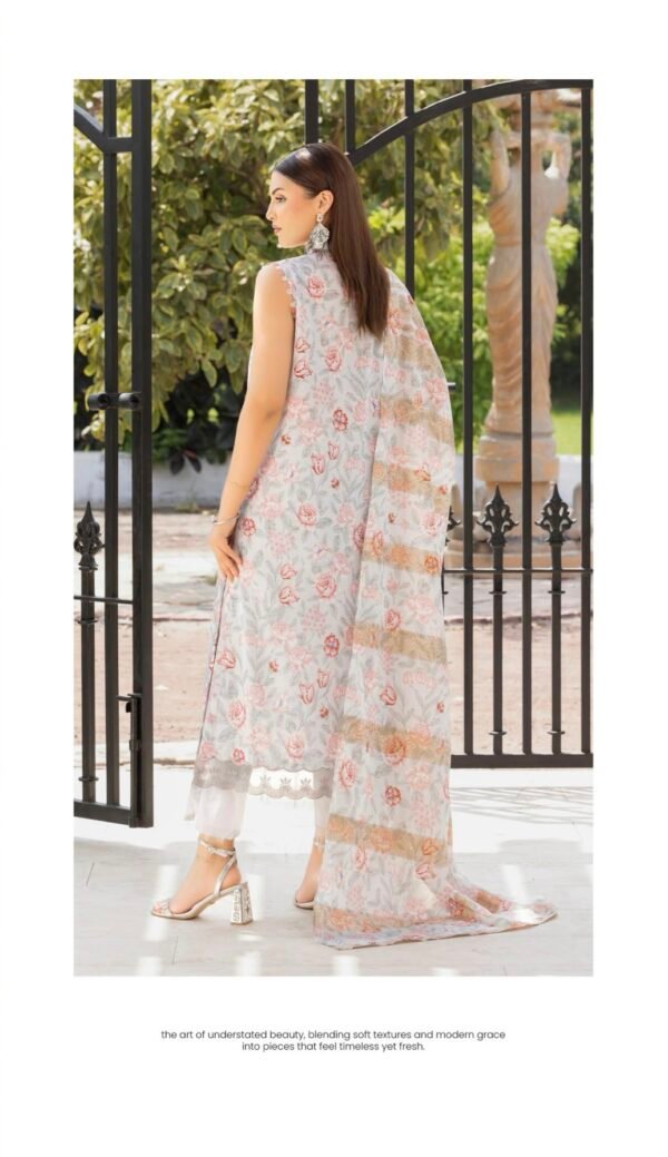FAREENA by Gull Jee – UNSTITCHED 3 PIECE PREMIUM EMBROIDERED EDIT’25 – A02 - Image 2