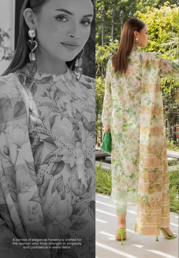 FAREENA by Gull Jee – UNSTITCHED 3 PIECE PREMIUM EMBROIDERED EDIT’25 – A03 - Image 2