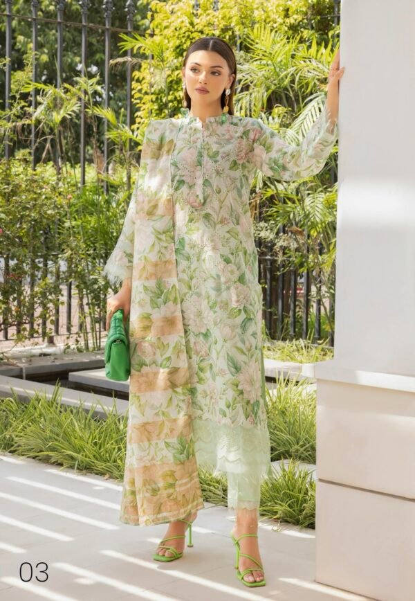 FAREENA by Gull Jee – UNSTITCHED 3 PIECE PREMIUM EMBROIDERED EDIT’25 – A03