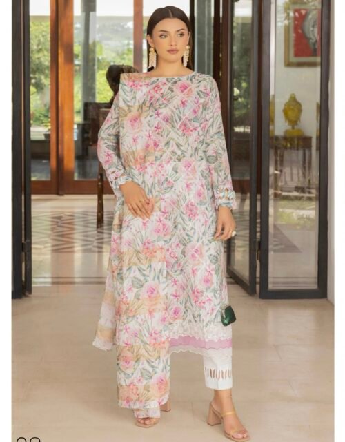 FAREENA by Gull Jee – UNSTITCHED 3 PIECE PREMIUM EMBROIDERED EDIT’25 – A08