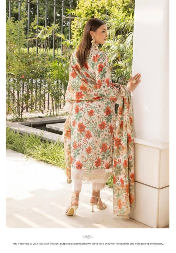 FAREENA by Gull Jee – UNSTITCHED 3 PIECE PREMIUM EMBROIDERED EDIT’25 – A10 - Image 2
