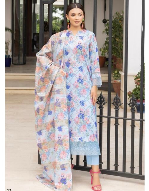 FAREENA by Gull Jee – UNSTITCHED 3 PIECE PREMIUM EMBROIDERED EDIT’25 – A11
